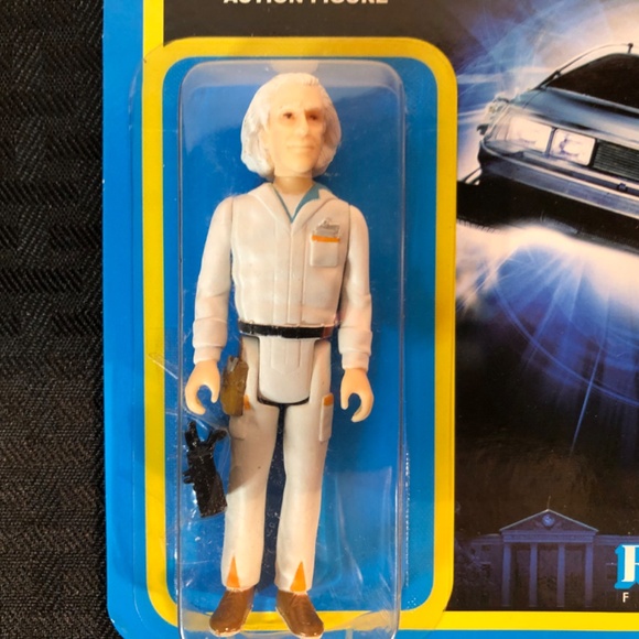 Unpunched New Funko Back to the Future  ReAction Action Figure  DOC BROWN (NIP) - Picture 2 of 9